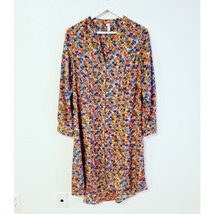 Raga Multicolor Button Front Long Sleeved Dress